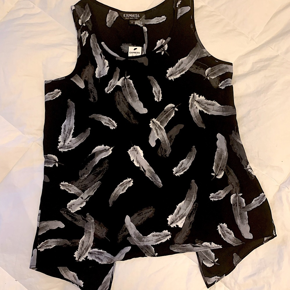 Express tank top with split back.